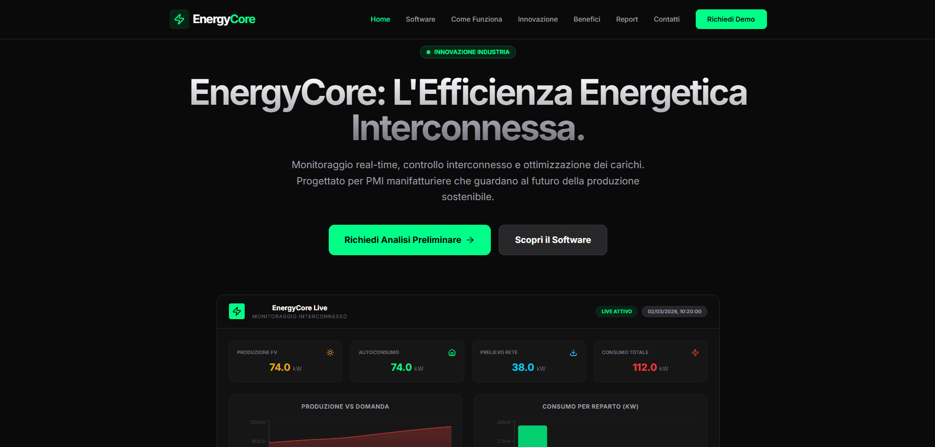 Anteprima del software EnergyCore