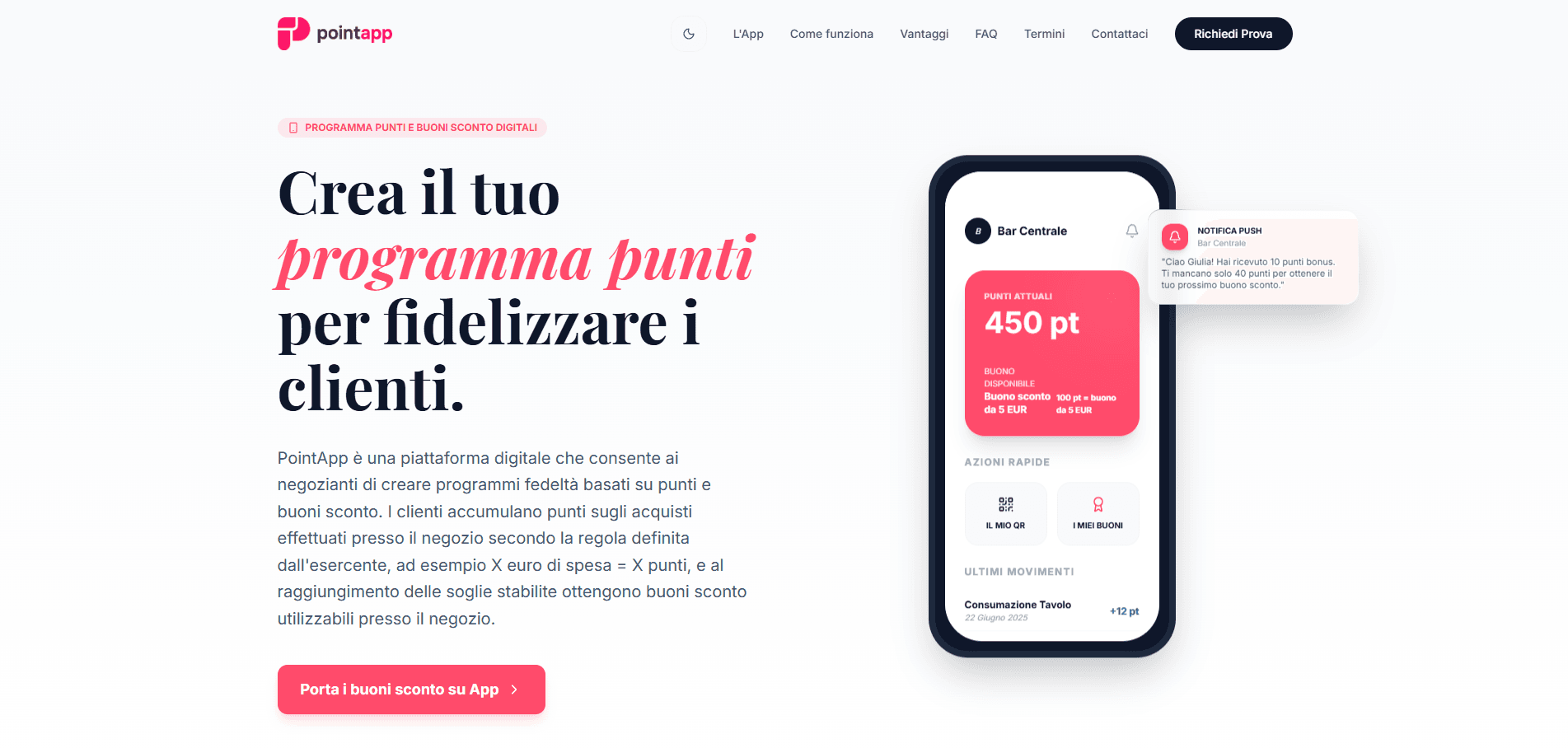 Anteprima del software PointApp