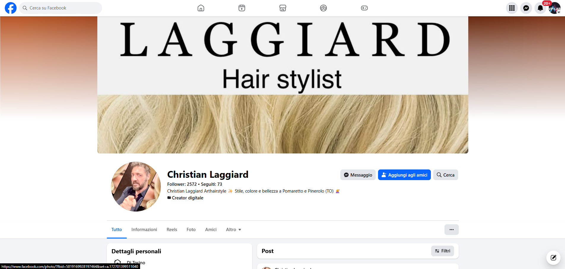 Anteprima sito Christian Laggiard Arthairstyle